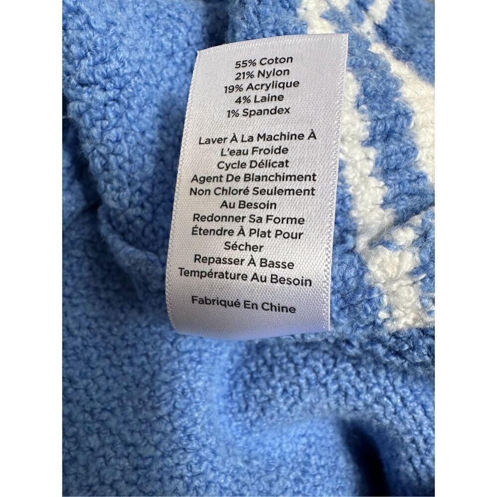 Talbots women’s blue turtleneck sweater with white stripes size 2XP. #26-1491 - Picture 4 of 5